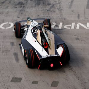 Formula E outdoor dockside section London E-Prix Royal Victoria Dock photography